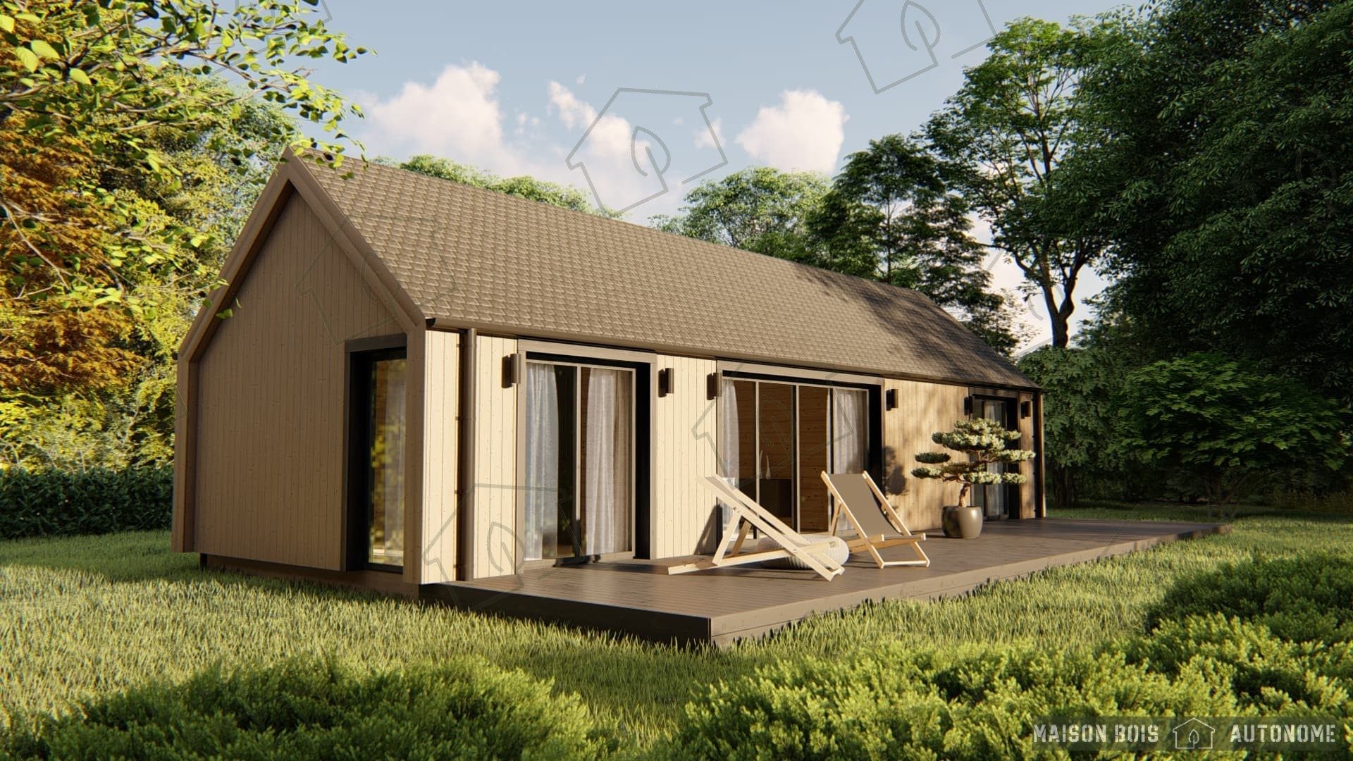 maison bois autonome et écologique 50m²