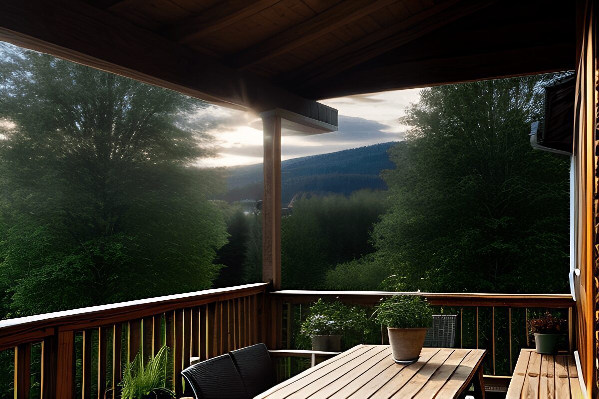 connexion avec la nature - vivre sur sa terrasse en bois